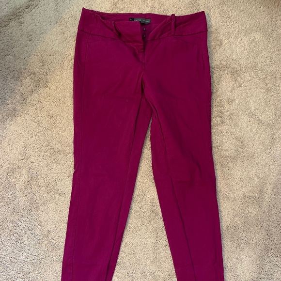pink skinny dress pants